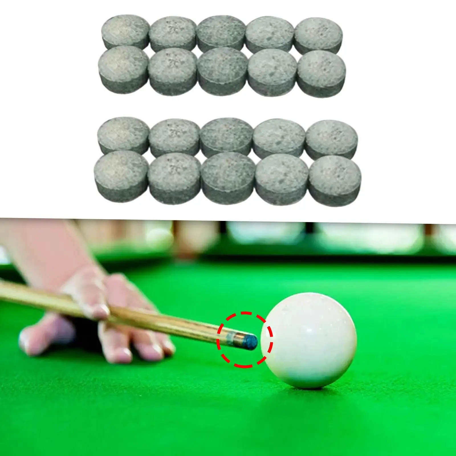 가죽 당구 큐팁 10.5mm 11.5mm 점프 브레이크 헤드 부품 (당구대 게임 연습용)