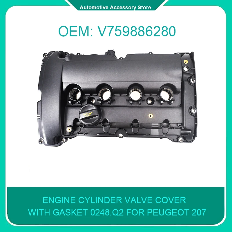 V759886280 Engine Cylinder Valve Cover With Gasket 0248.Q2 For Peugeot 207 208 308 508 3008 5008