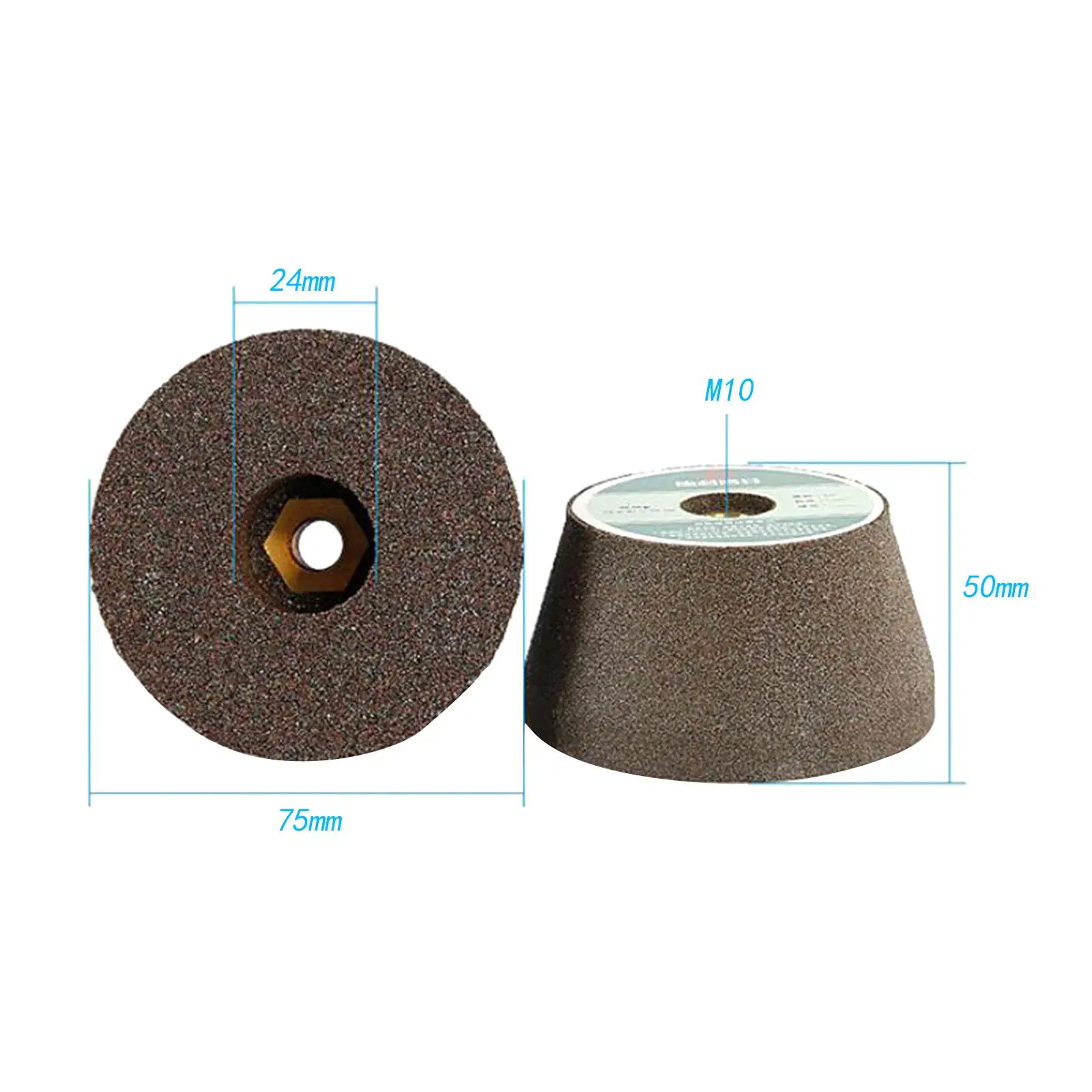 Flaring Cup Wheel Attachment Abrasiver Rotary Tool Grinding Wheel for M10 Angle Grinder Bench Grinder Shaping Stone Granite