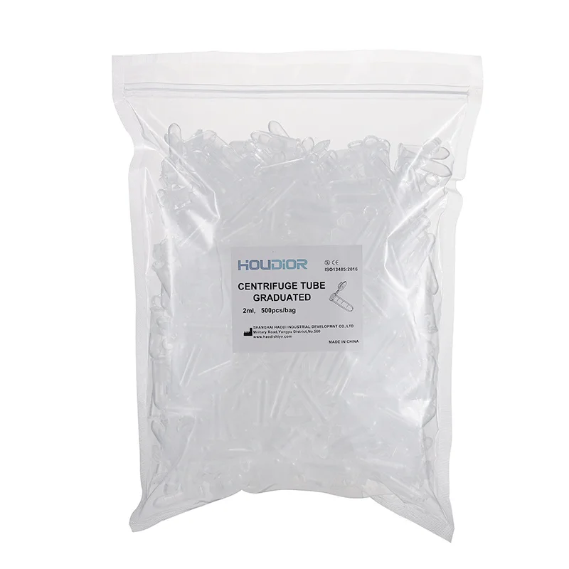 500Pcs 2ml Centrifuge Tube Portable Microcentrifuge Tubes Chemical Samples Container Centrifuge Test Tube plastic test tubes centrifuge tube