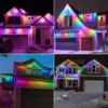 E-top DC12V 250ft LED Eaves Lighting Point Lights Home RGBW House Source Track Smart Outdoor Permanent Gemstone Christmas Lights 4