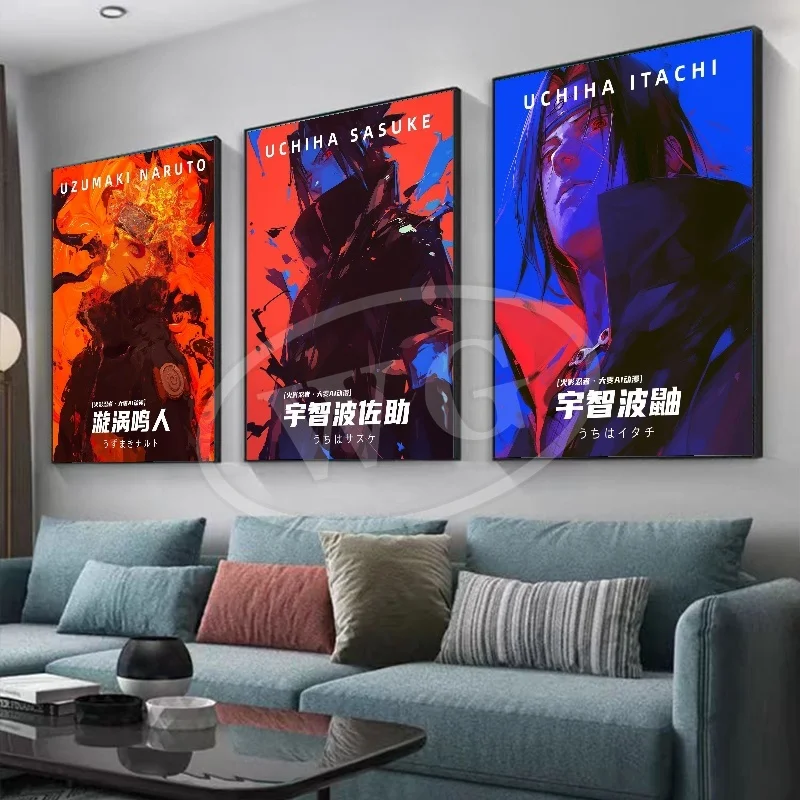 Naruto HD Anime Character Canvas Art for Modern Home Decor Aesthetic Gift