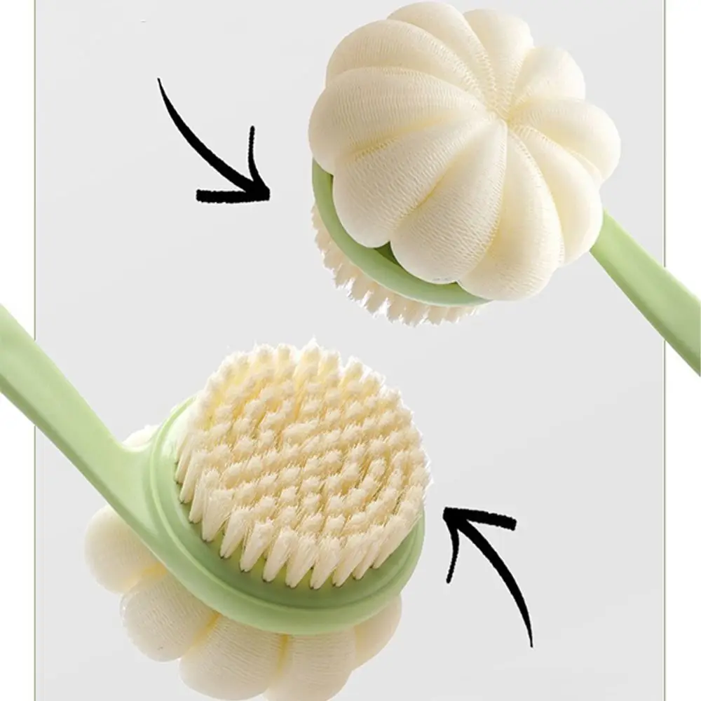 Description Picture 6 of item2pcs Portable 3-in-1 Double-Sided Bath Brush Anti Slip Soft Long Handle Bath Brush Thickened Back Scrub Brush Personal Care