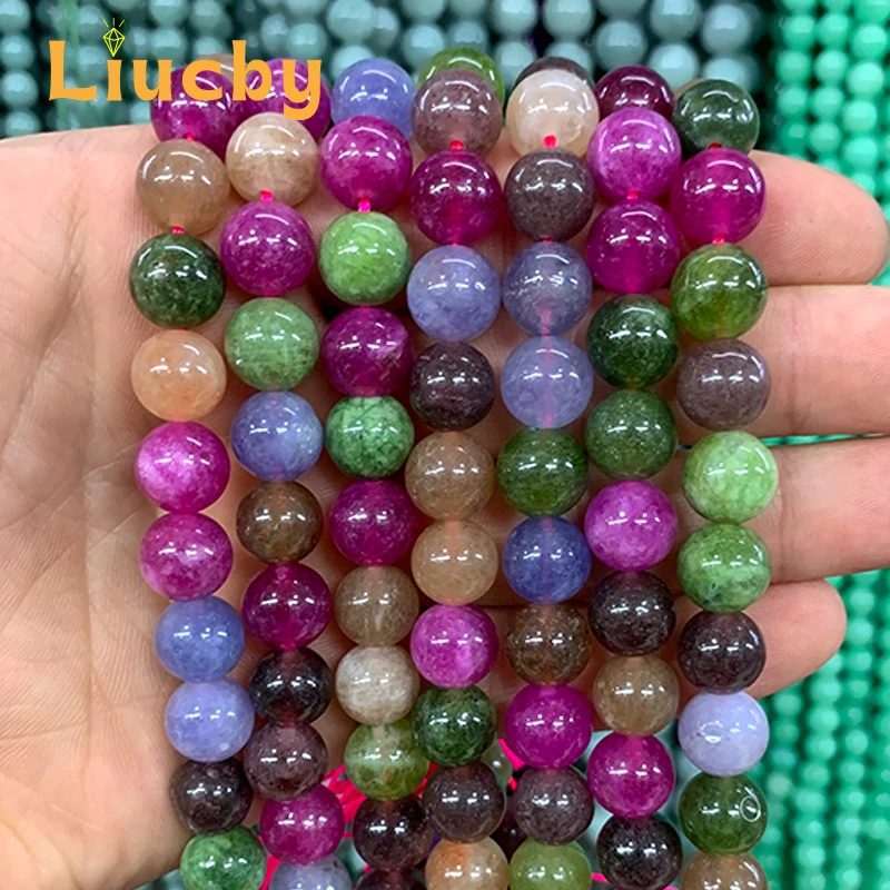 

Natural Mixed Color Chalcedony Stone Handmade Round Beads For Jewelry Making Rings DIY Bracelets Necklace 15" Strand 6/8/10/12MM