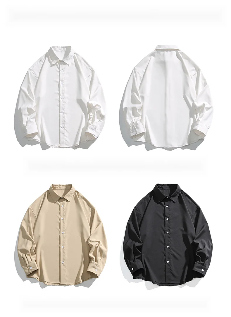 Goryeo silk drape long sleeved shirt 2024 spring/summer new texture trendy brand loose top jacket for men_voghion.com
