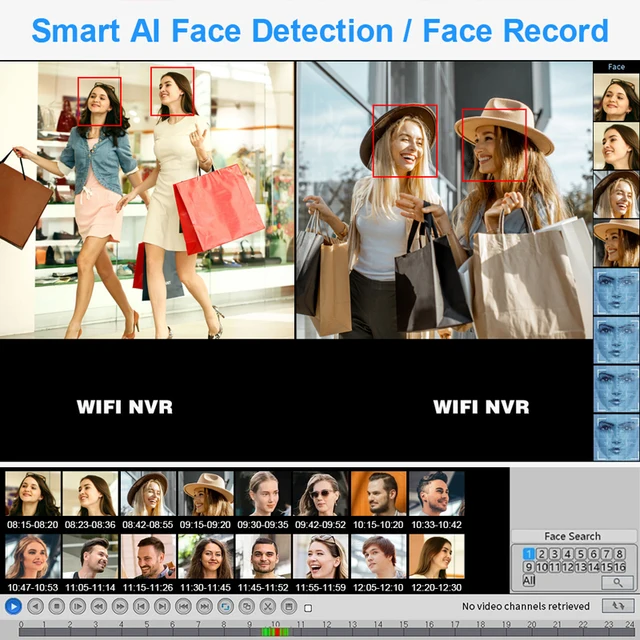 Smar 4K 8MP POE Dome IP Camera Two AI Face Detection  Way Audio H.265 Onvif Color Night Vision CCTV Surveillance Home Security 3