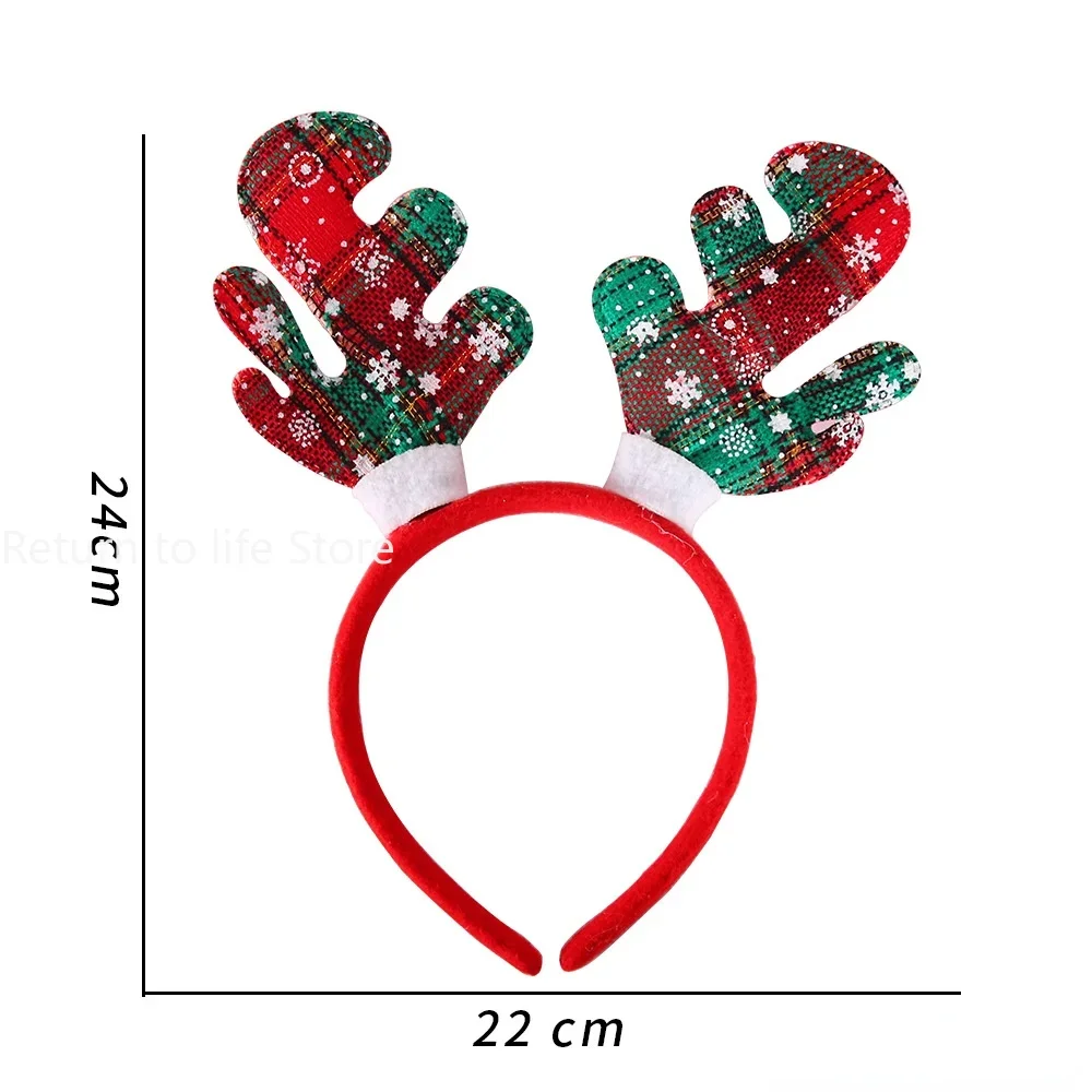 Christmas Headbands Santa Tree Elk Hairband Christmas Decorations Headwear New Year Xmas Noel Party Favors Supply Kids Gift