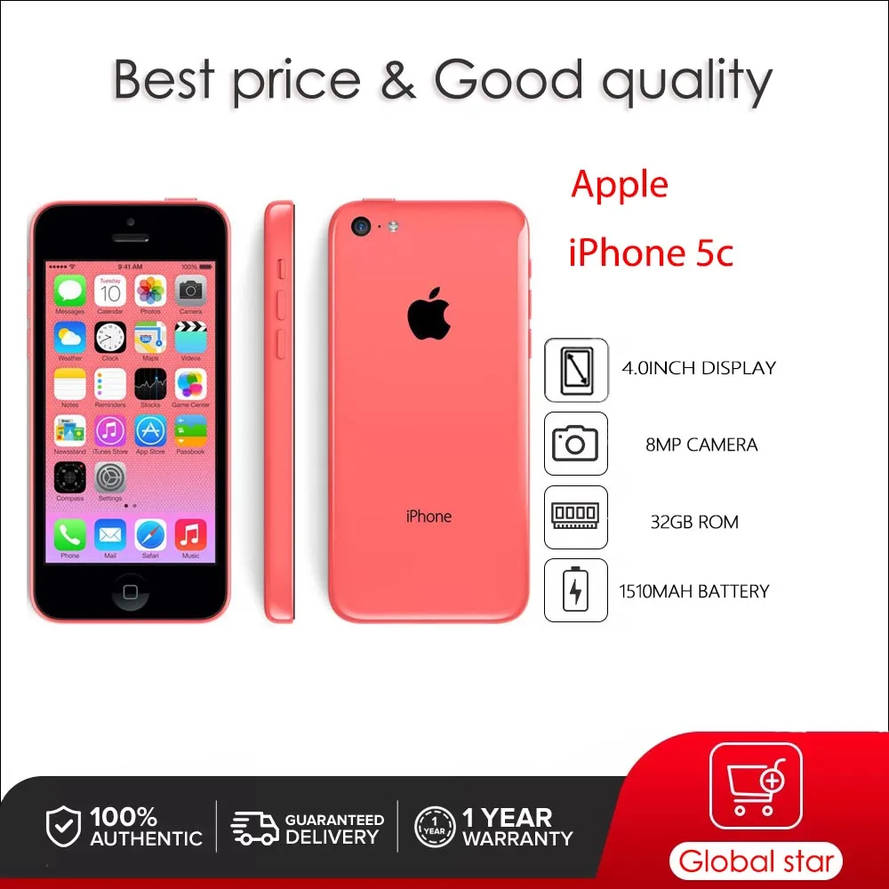 AppleiPhone5cDualCoreiOS7Smartphone40DisplayMobile8GB16