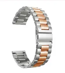 Premium Stainless Steel Wrist Band - Universal Fit for Smartwatches, Adjustable Metal Bracelet for Men and Women (Silver Rose Gold)
