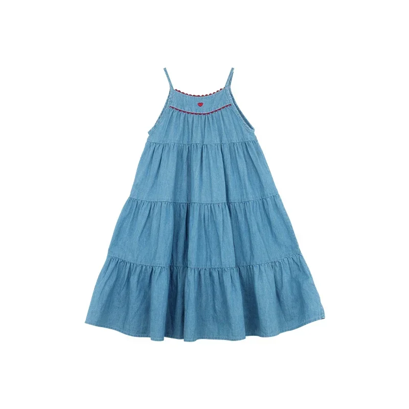 Toddler Girl Denim Dress 5