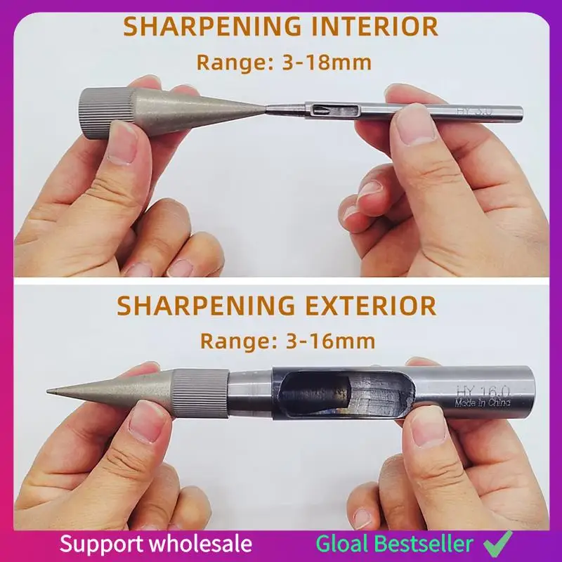 Emery Runder Locher-Schleifer Für Leder – Handwerkzeug 3–16 Mm, Edelstahl 304, Länge 75 Mm