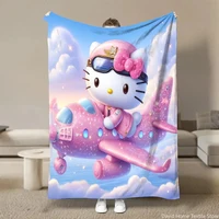 10 Styles Sanrio Hello Kitty Throw Flannel Fluffy Blanket Soft Quilt Thicken Plush Blanket Cartoon Sofa Blanket Child Adult Gift 1