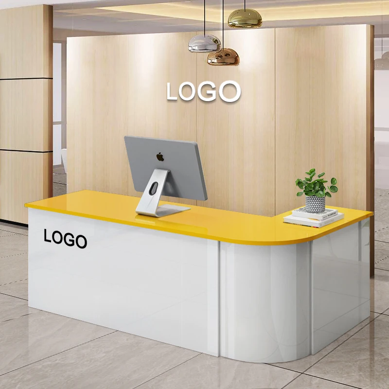 Beauty Salon Reception Desks Nordic Stylish Modern Front Reception Desks Corner Office Mostrador Negocio Commercial Furniture