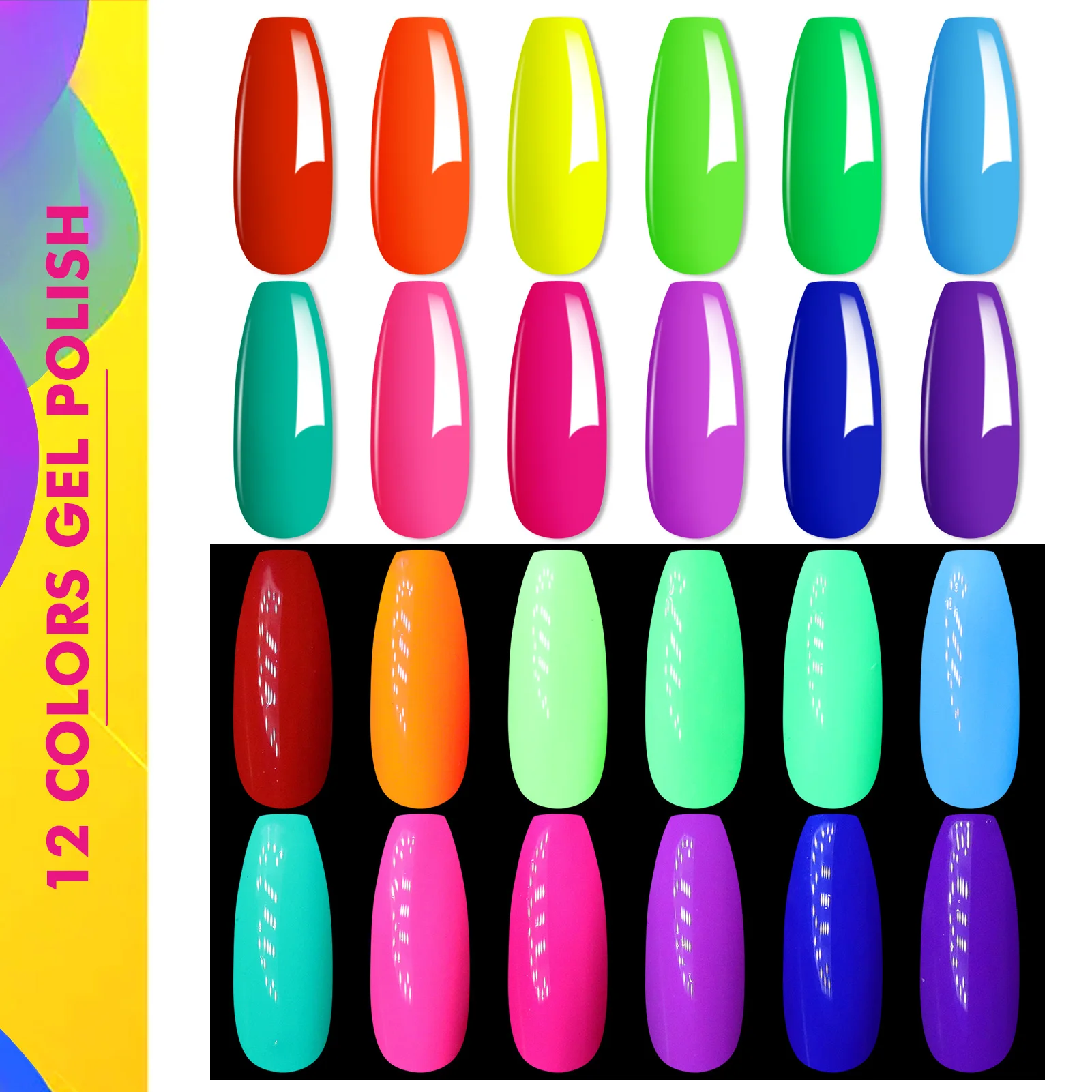 LILYCUTE 12-Color Macaron Collection Gel Nail Polish Set