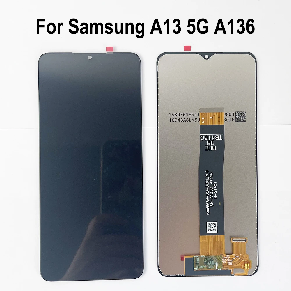 

Для Samsung A13 5G ЖК-дисплей сенсорный экран дигитайзер для Samsung A13 5G A136 A136B A136U SM-A136U1 Замена ЖК-экрана
