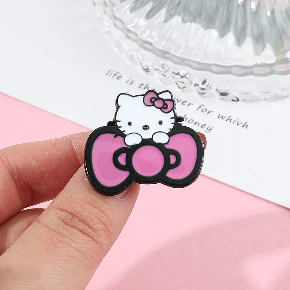 Sanrio Hello Kitty Lapel Pins For Backpacks Brooches Enamel Pin Anime Gift  Kawaii Hellokitty Y2K Fashion Jewelry Accessories