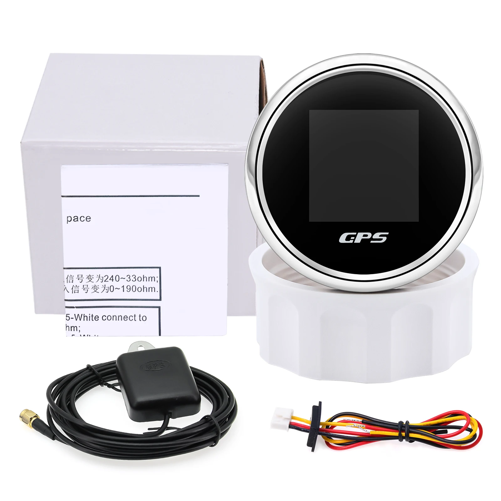 52mm Waterproof TFT Screen LCD Digital GPS Speedometer Gauge Km/h MPH Knots Adju