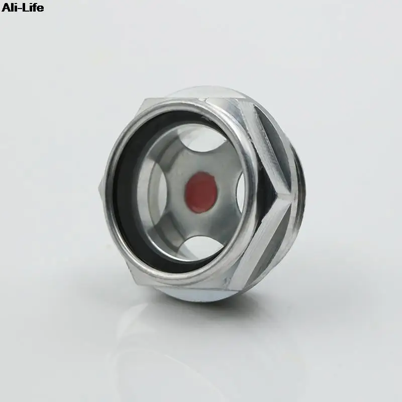 Male Threaded Metal Air Compressor Oil Level Sight Glass 16mm-48mm
