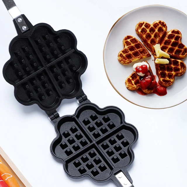 Nordic Ware Stovetop Sweetheart Waffle Iron, Cast Aluminum with