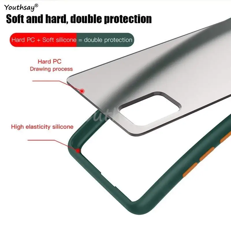 Funda On For Xiaomi Redmi Note 12 Pro 4G Case Luxury Matte Transparent Phone Cover Redmi Note 13 5G 10 11 Thin Shockproof Bumper