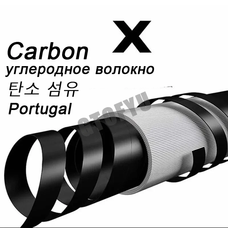 伸縮式カーボン釣り竿,サーフキャスティング,ベイトキャスティング