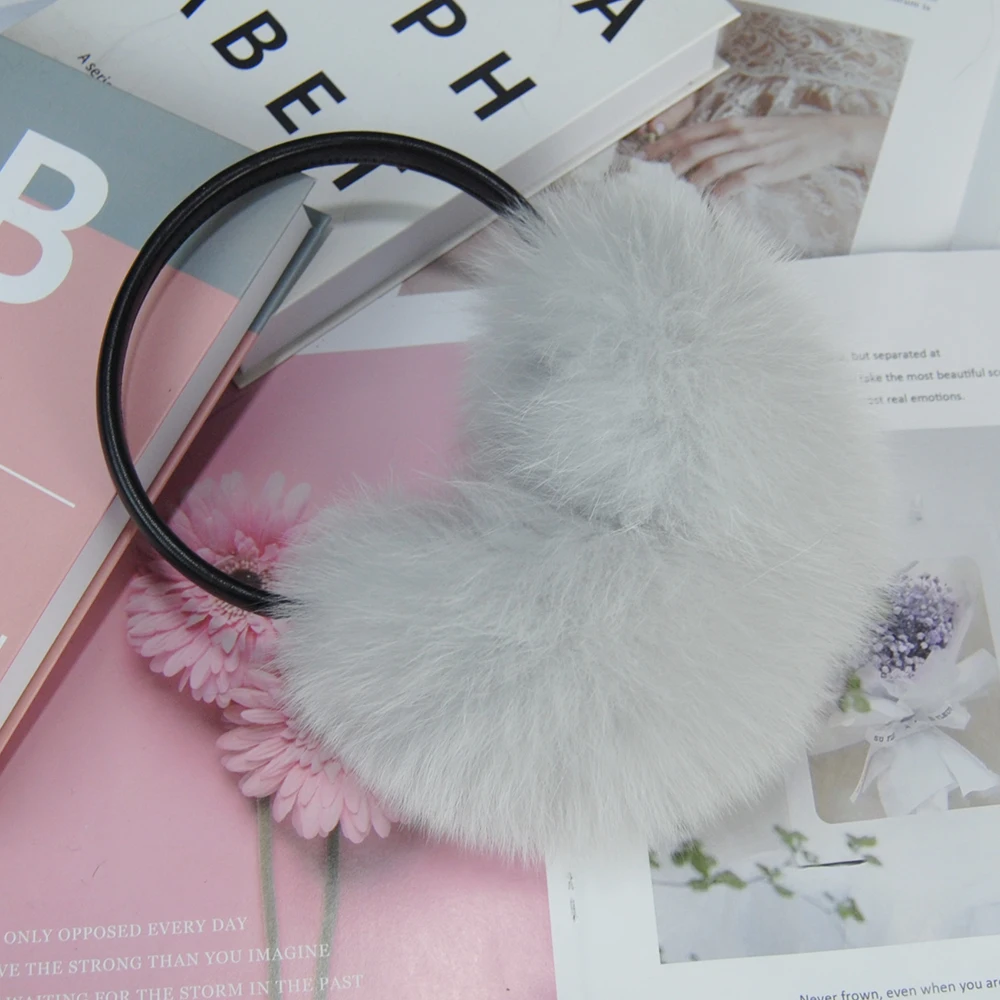 Ladies fox fur earmuffs winter women warm real fox fur earmuffs girl's earlap ultra large ladies plush earmuff new style luxury
