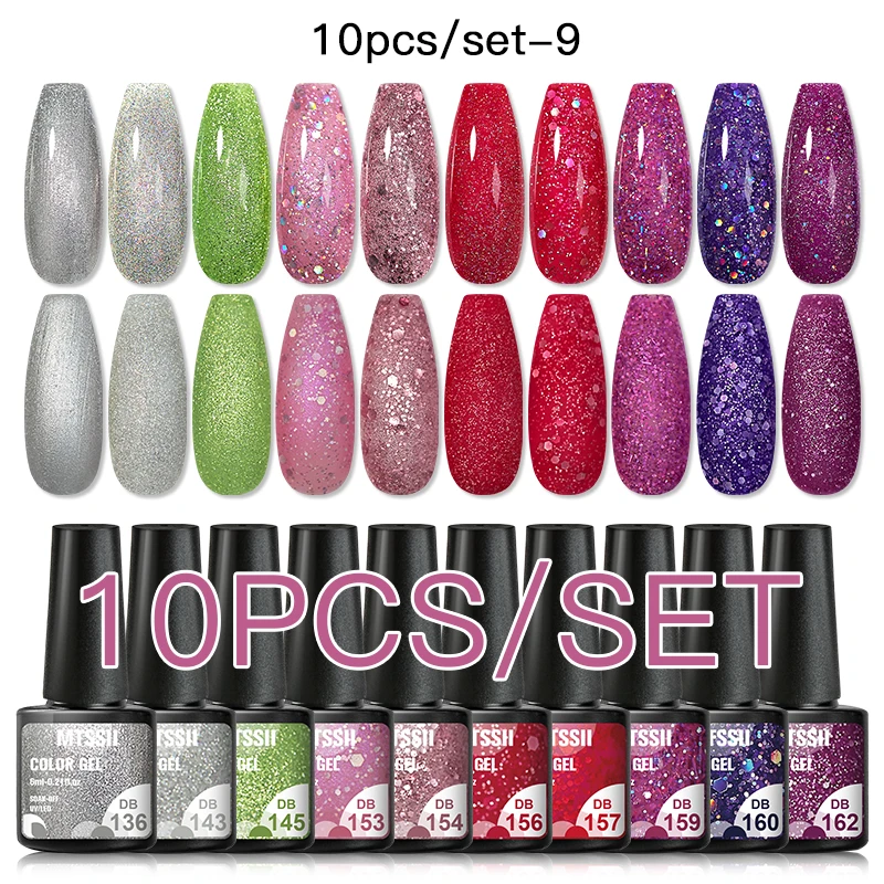 10Pcs/Set Nude Brown Gel Nail Polish Semi Permanent Soak Off UV LED Hybrid Gel Varnishes Autumn Winter Nail Art Gel For Manicure 6