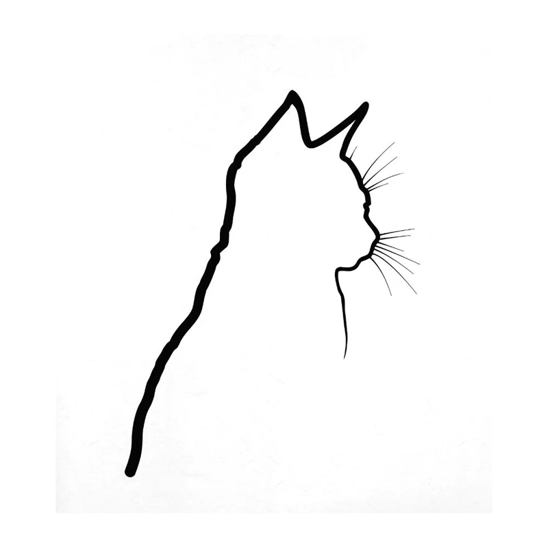 

FUYOOHI Decal Shadow Cat Kitten Animal Pet Vinyl Car Sticker Black White KK Decal