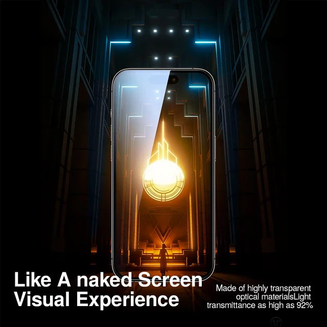 SmartSAF2-Protecteur d'écran HD pour iPhone 16 Pro Max, verre de confidentialité, anti-lumière bleue, pour iPhone 16 Plus 4