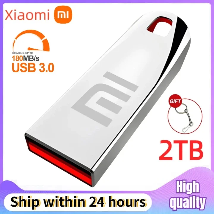 thumbnail image 1 of Unidad flash USB original Xiaomi de 2 TB, unidad flash USB de metal, unidad flash USB de alta velocidad, unidad de memoria USB portátil de 1 TB, accesorio, 1 of 5