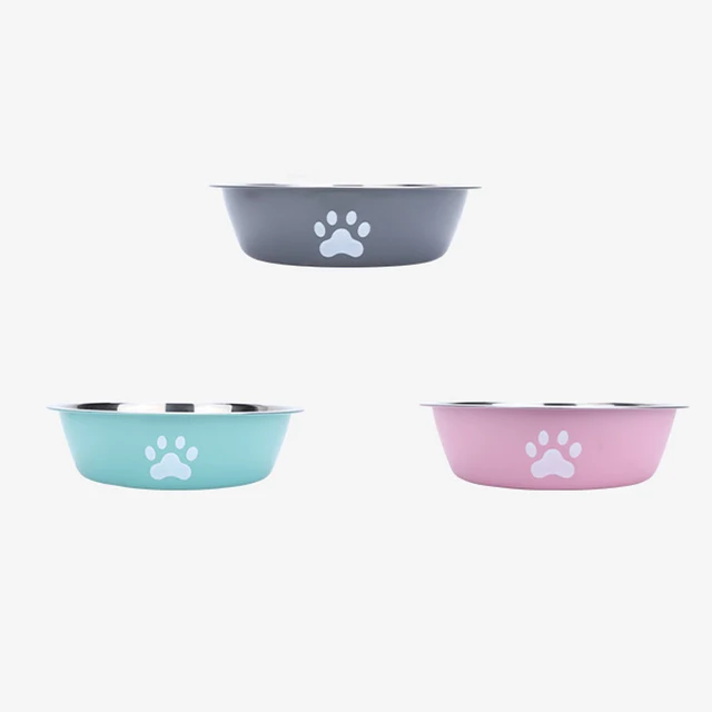 Dog bowl new pet bowl large capacity dog ​​food bowl stainless steel anti-overturning household dog bowl pet supplies 4