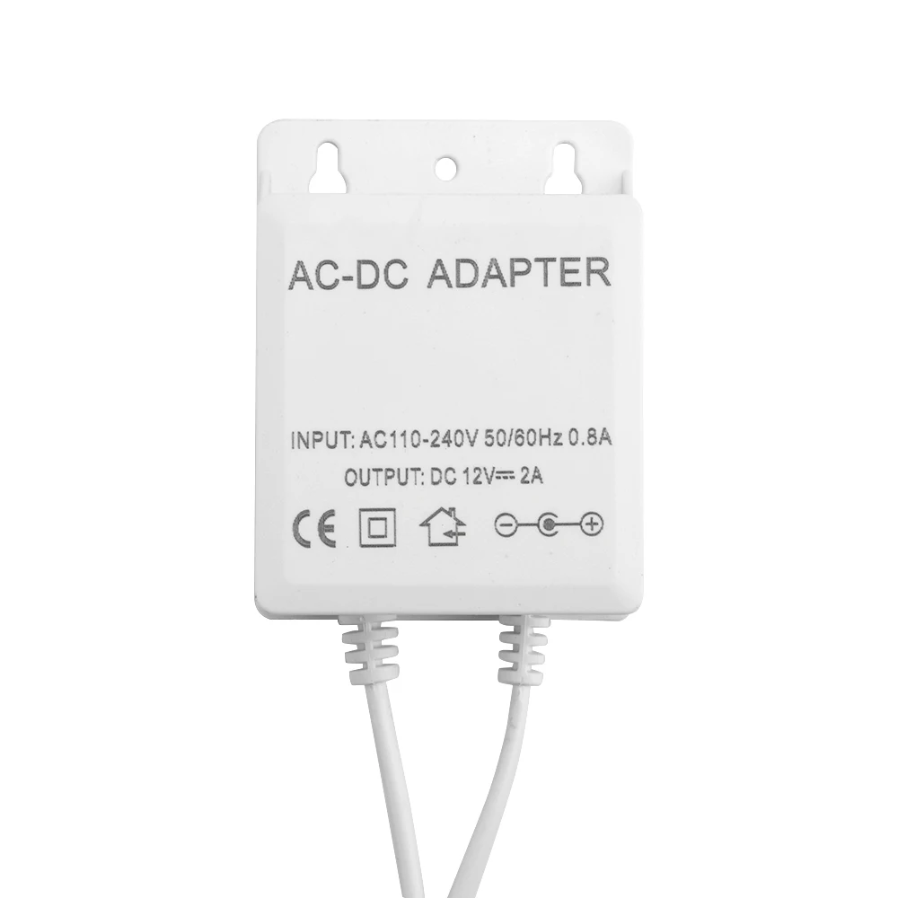 Power adapter AC 100-240V To DC 12V 2A Outdoor Waterproof EU/US Plug 5.5mm*2.1/2.5mm Interface For Camera LED Strip