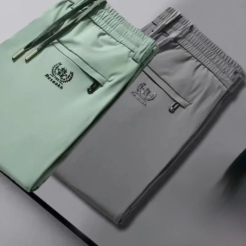 Ocean green + dark gray real ice silk quick-drying and high elasticity 21