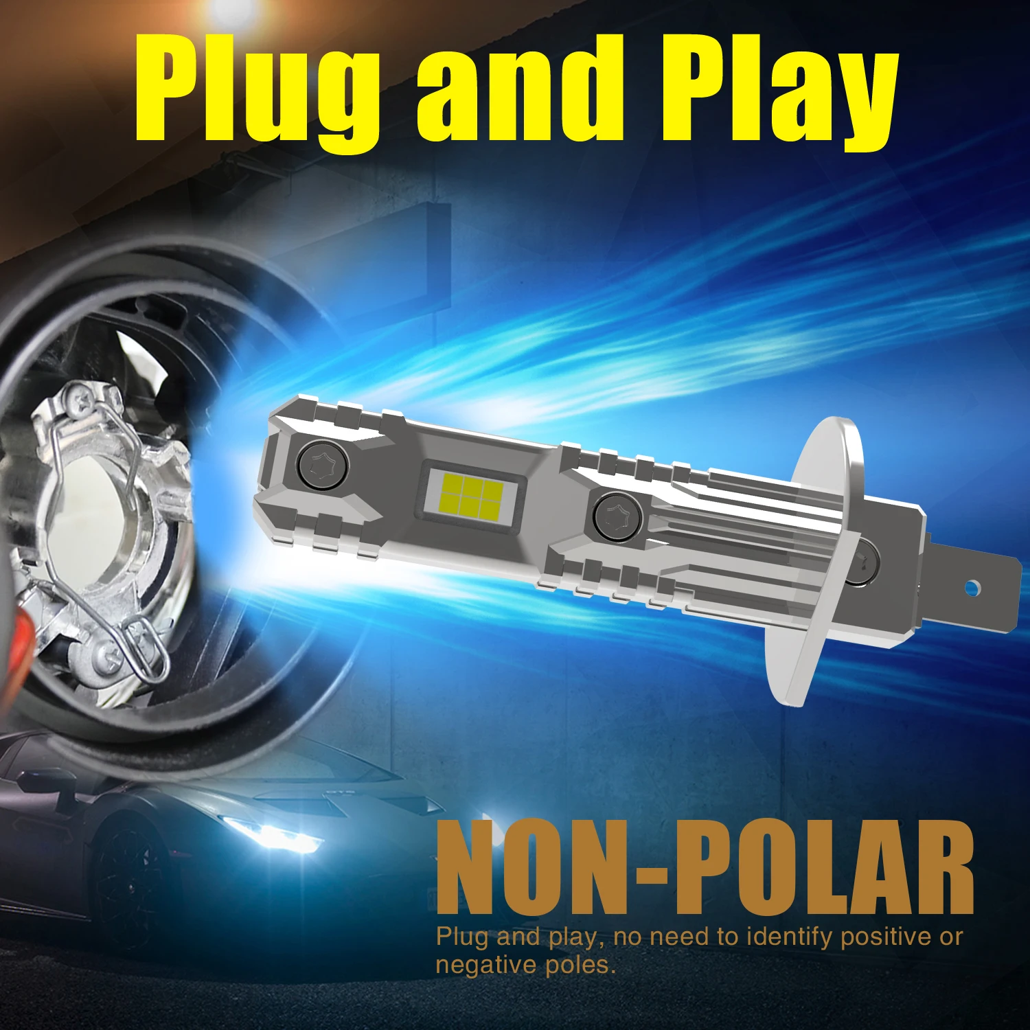 2x H1 Led 라이트 Canbus 전구 높은 전력 자동차 헤드 라이트 자동 안개 다이오드 모토 운전 램프 12V 55W Opel Astra H 2007 2014