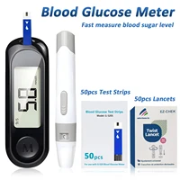 Medical Blood Glucose Meter Diabetes Testing Kit Diabetes Lancet Glucometer with 50pcs Test Strips+50 Lancets Blood Sugar Meter