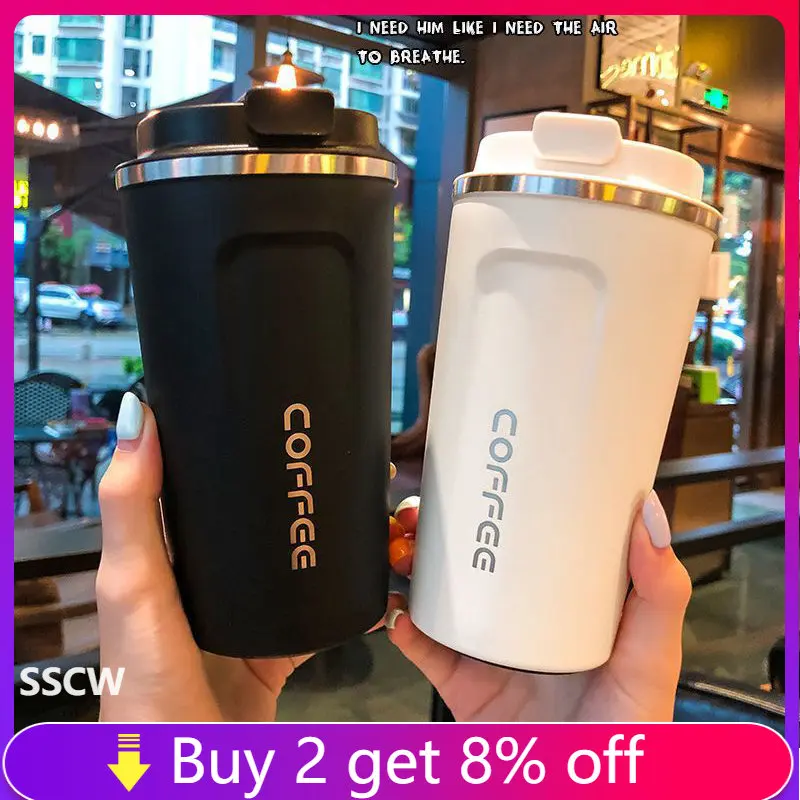 Thermal Coffee Bottle Portable Thermos Flask Coffee Mug Handhold Water