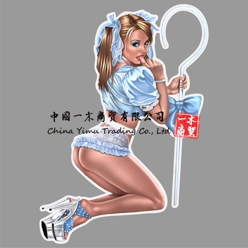 Sexy Cartoon Cave Woman Club Car Bumper Sticker Wonder Girls Superhero Pin Up Girl Version Decalcomania Sticks