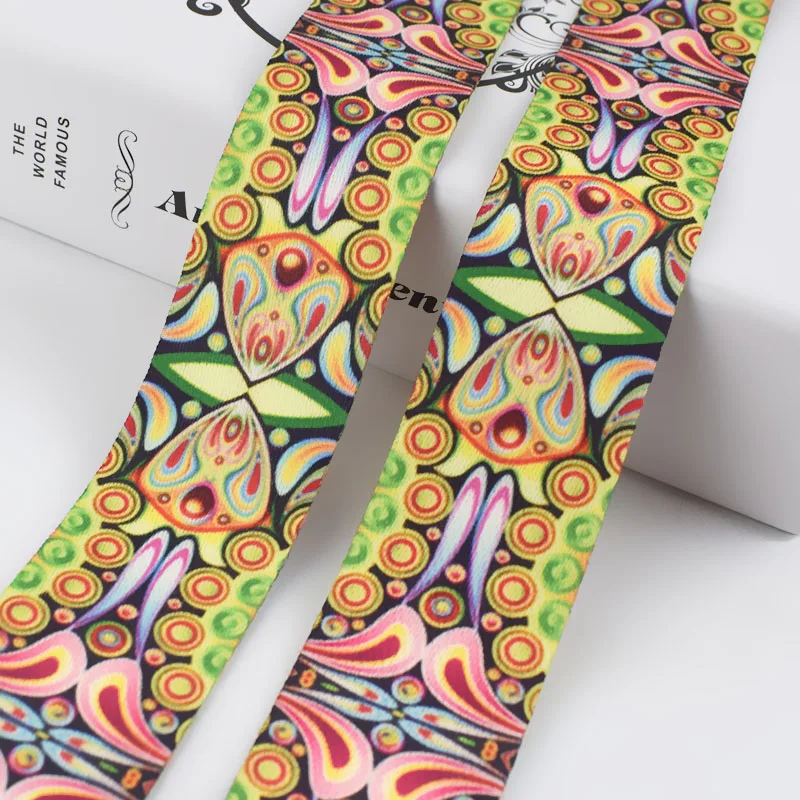 Meetee 5Meters 38mm Fashion Print Ethnic Jacquard Webbing Bags Strap Belt Ribbon DIY Textile Clothing Decor Sew Accessory 