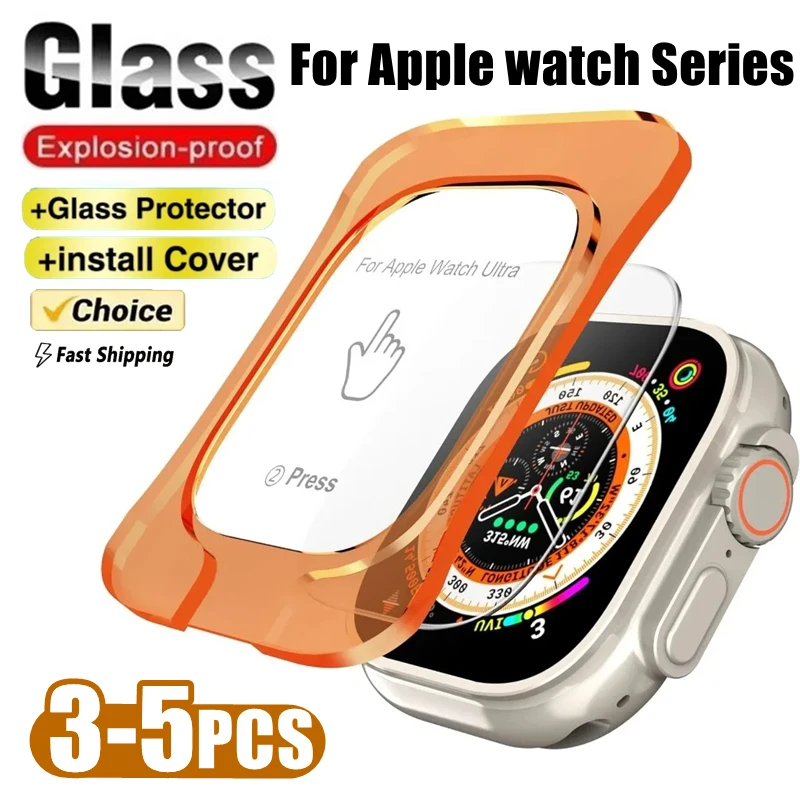 3-5 шт. Захисне скло із загартованого скла для Apple Watch Ultra 49 мм Аксесуари HD Плівка iWatch Ultra автоматична установка