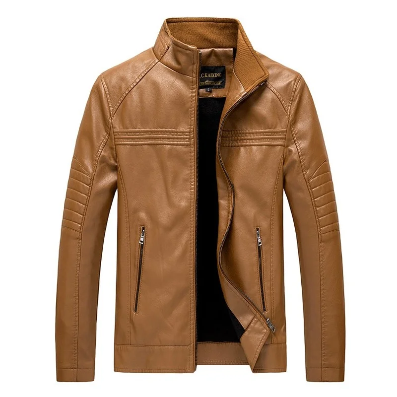 

Men's jacket 2022 new pu jacket European and American motorcycle clothing British fashion plus velvet men's youth leather jacket