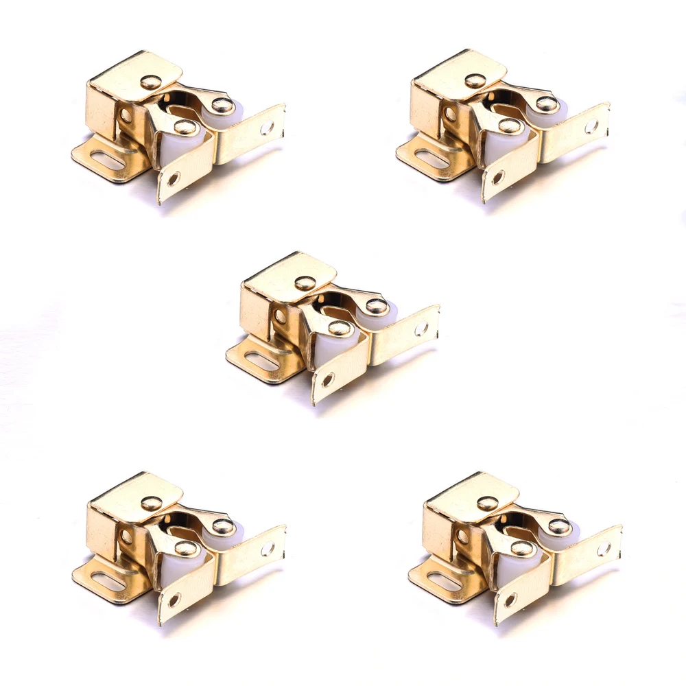 Magnetic Cabinet Catches Door Catches Magnetic Cabinet Latches Cabinet Door Latch 5pcs Gold furniture Magnetic Buckle for Cabinet Door Bathroom Toilet Small Lock Catch Latch Gate Lock With Screw