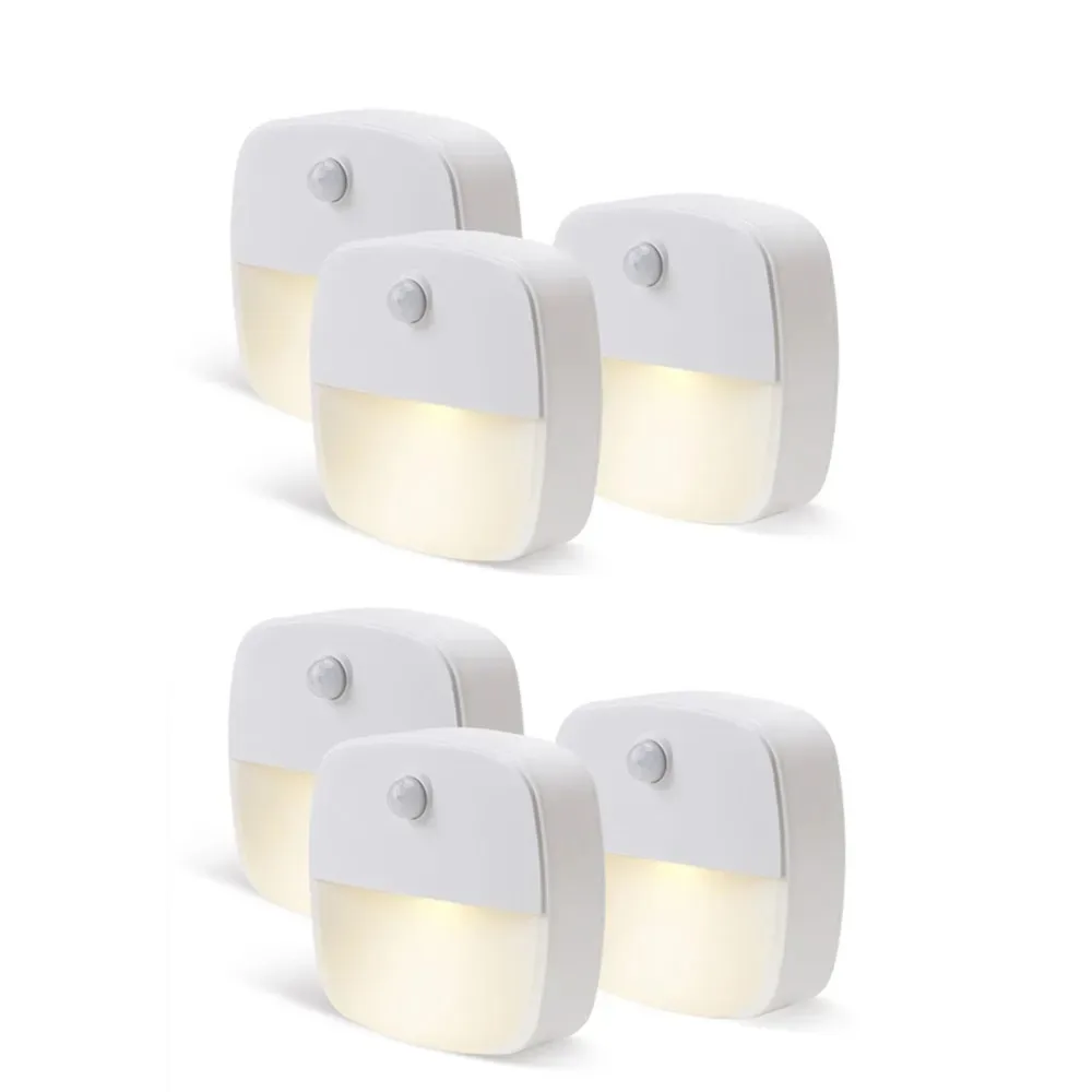 مستشعر حركة LED ضوء ليلي يعمل بالبطارية لغرفة النو...