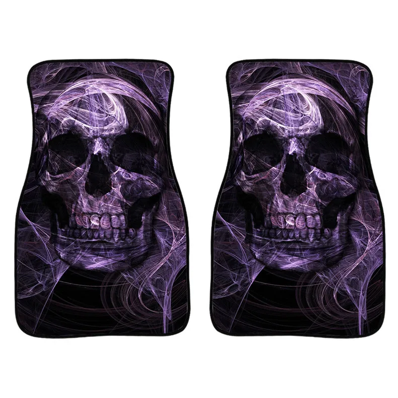 

Europe and the United States = car universal foot pad pattern custom waterproof four-season skull print foot pad four-piece set