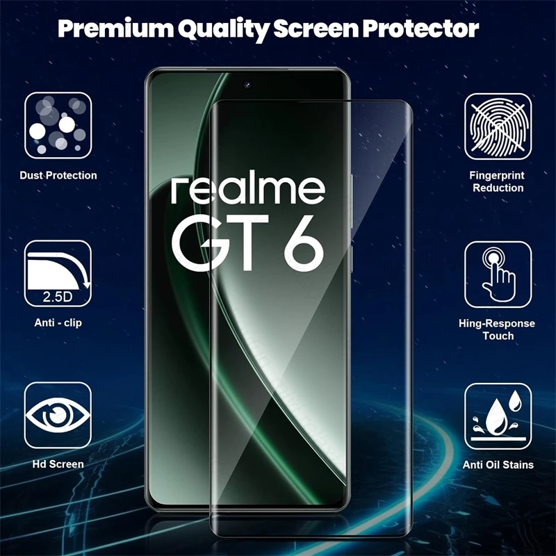 8-in-1 3D Curved Tempered Glass and Camera Lens Screen Protector