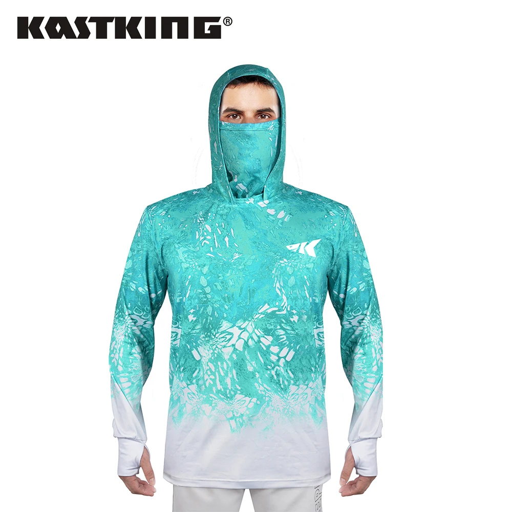 KastKing Men's Hoodie Shirt UPF 50 Sun Protection Long Sleeve Fishing Shirt  UV Protection Shirt With Neck Gaiter New - AliExpress