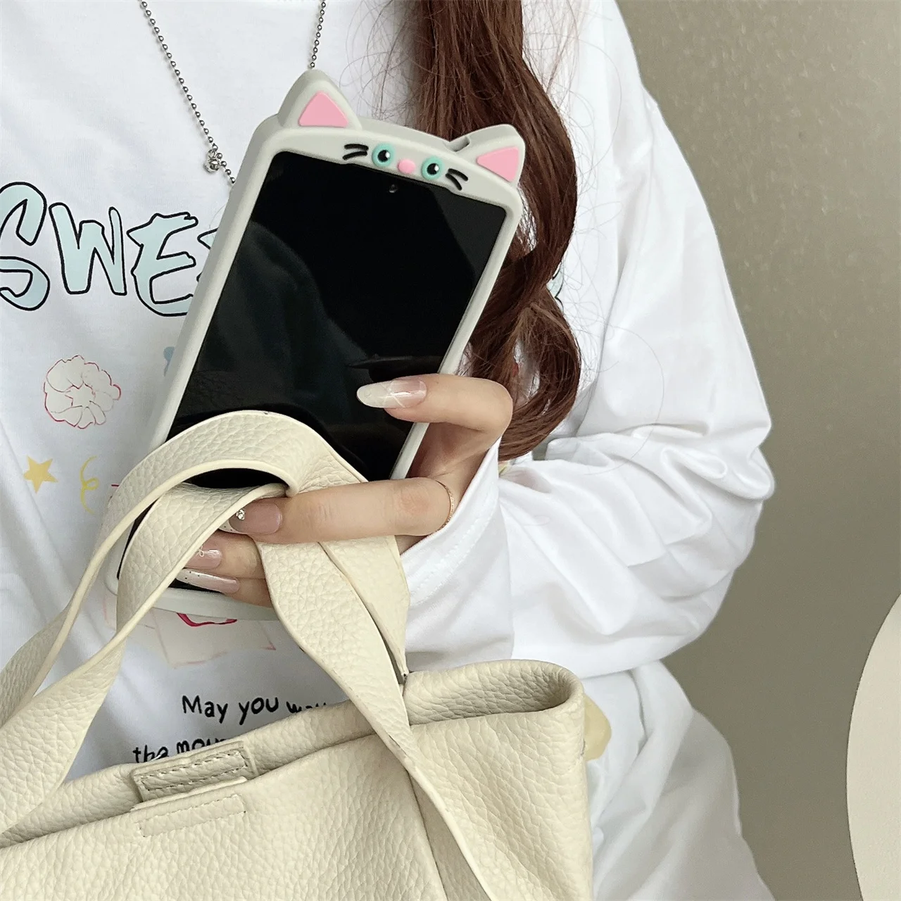 3D Cat Silicone Cartoon Protective Phone Case