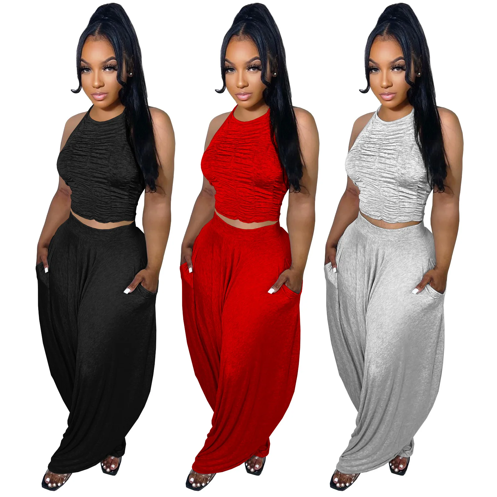 two piece set women outfits summer piece set women outfits crop