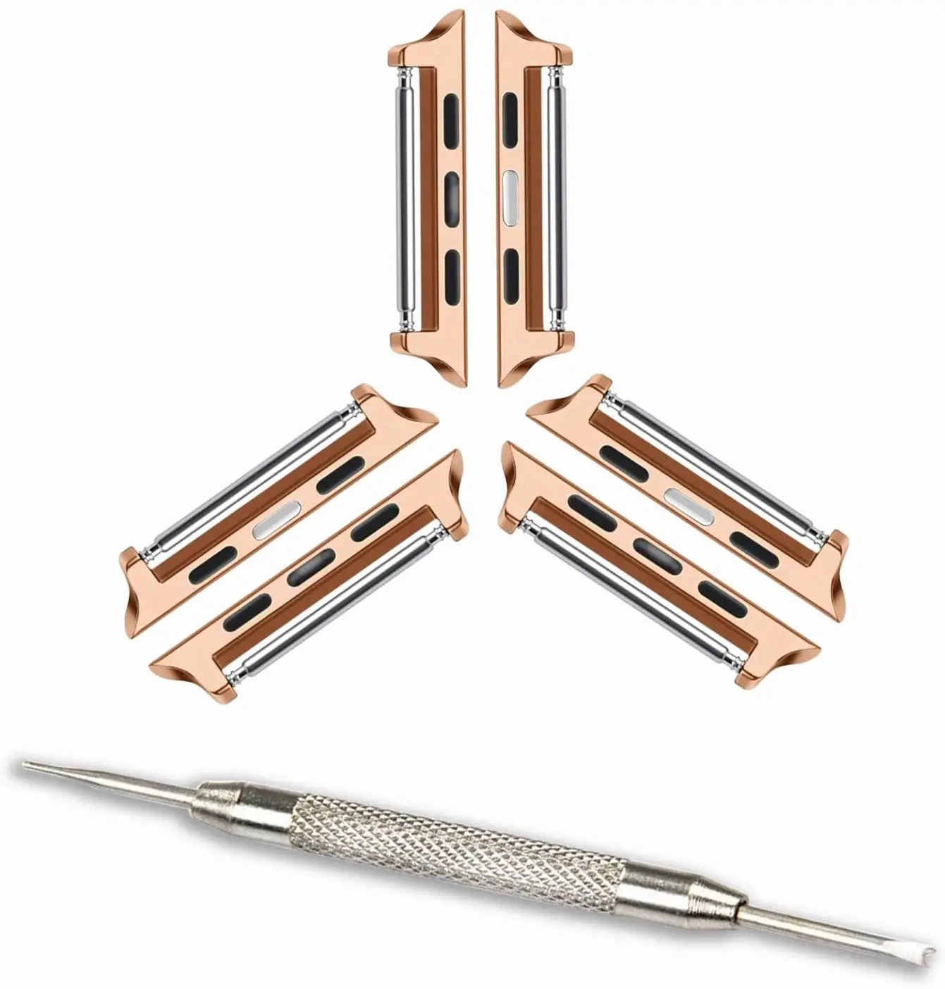 

Connector Adapter for Apple Watch Series 7 41mm 45mm Band Connectors for Apple Watch SE 42mm 44mm 38mm Stainless Steel