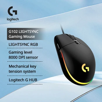 Logitech G102 Wired Gaming Mouse – 8000 DPI, 16.8M RGB Colors, 6 Programmable Buttons, Ergonomic Design 1
