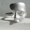 Bague Girlbible en argent sterling 925 pour femme, couple, minimaliste, faite à la main, rétro, avec pierre noire, bijoux de fête, cadeau, anti-allergie